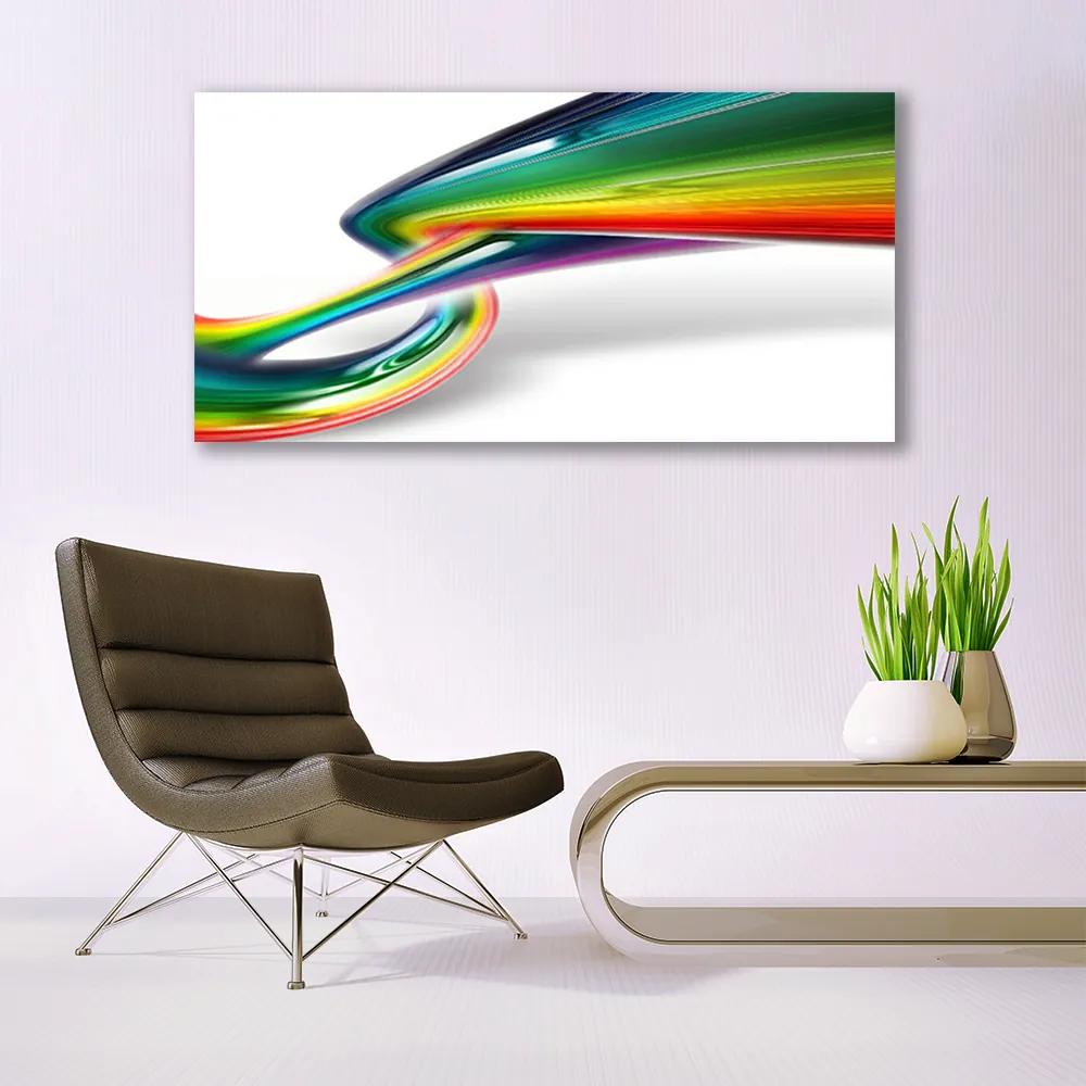 Obraz na akrylátovom skle Abstrakcie dúha umenie 120x60 cm