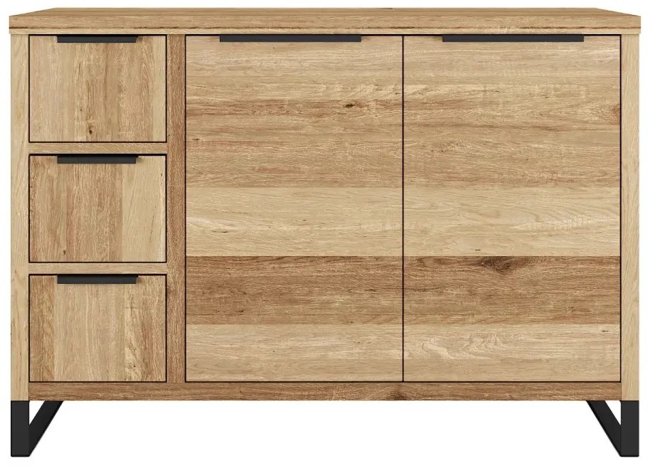 furniture-nabytek.cz - Masivní sestava koupelnového nábytku Sydney I z divokého dubu, olejovaná, hnědá