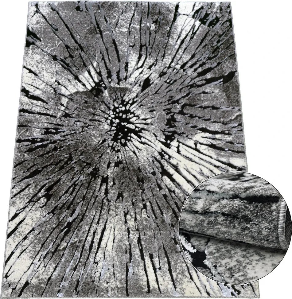 BE Koberec Miami Plus 0301 GREY – sivý obdĺžnikový Rozmer: 60x100 cm