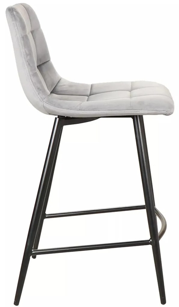 Čalouněná barová židle Mila H-2 Velvet šedá