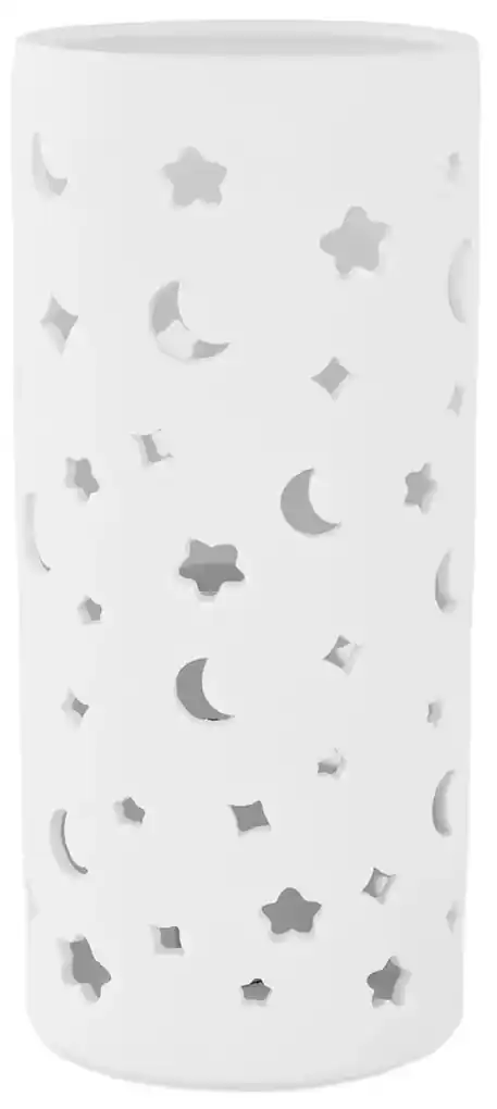 Stolná lampa Danar - biela / vzor mesiac a hviezdy | BIANO