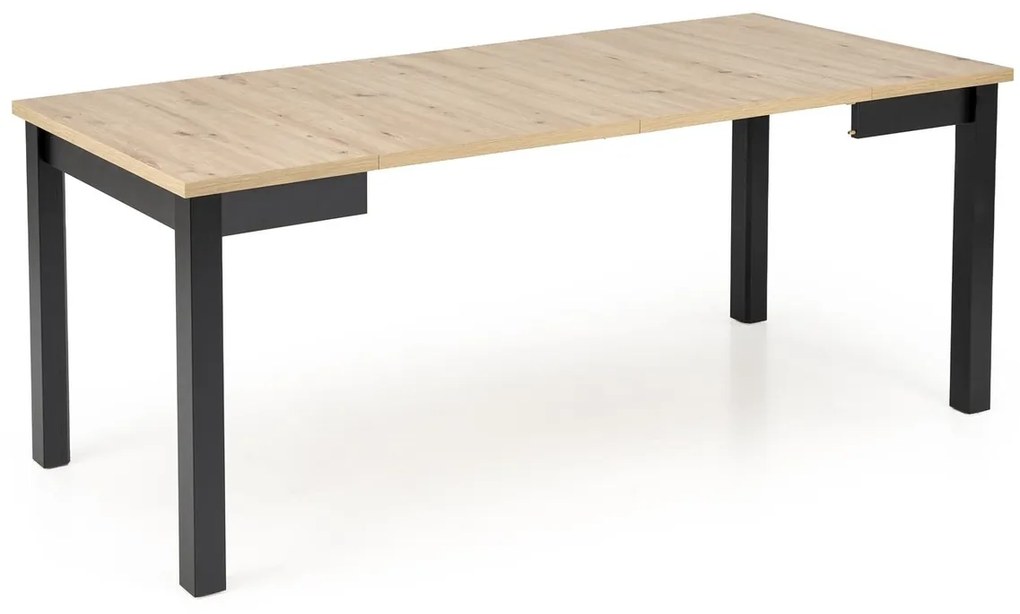Rozkladací jedálenský stôl Qubik 80/200 cm dub artisan/čierny