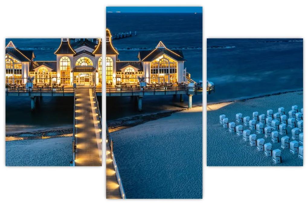 Obraz - hotel na pláži (90x60 cm)