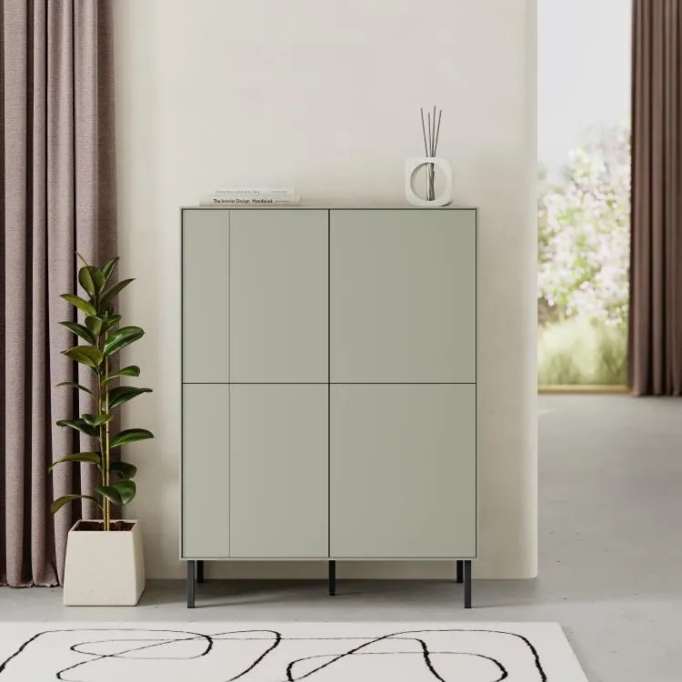 Komoda Houseland Frem 150 cm sivozelená