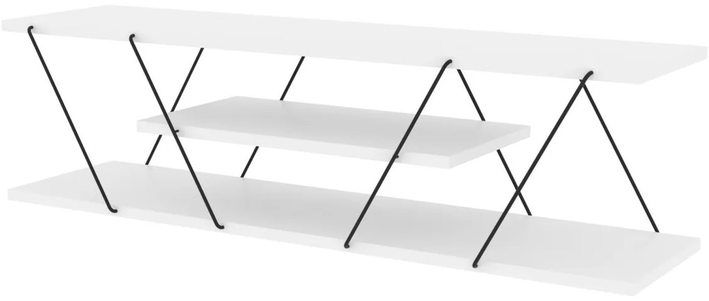 TV skrinka CANAZ 120 cm biela/čierna