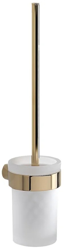 Gedy Gedy, PIRENEI WC kefa závesna, mliečne sklo, zlato, PI330387