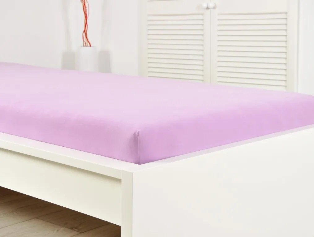 Jersey plachta do detskej postieľky EXCLUSIVE 70x140 cm fialová