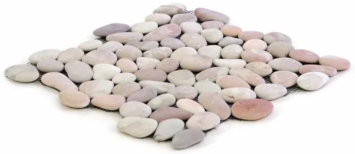 Divero Garth D00603 mozaika z prírodného kameňa riečne okruhliaky 30 x 30 cm béžová 1 m²