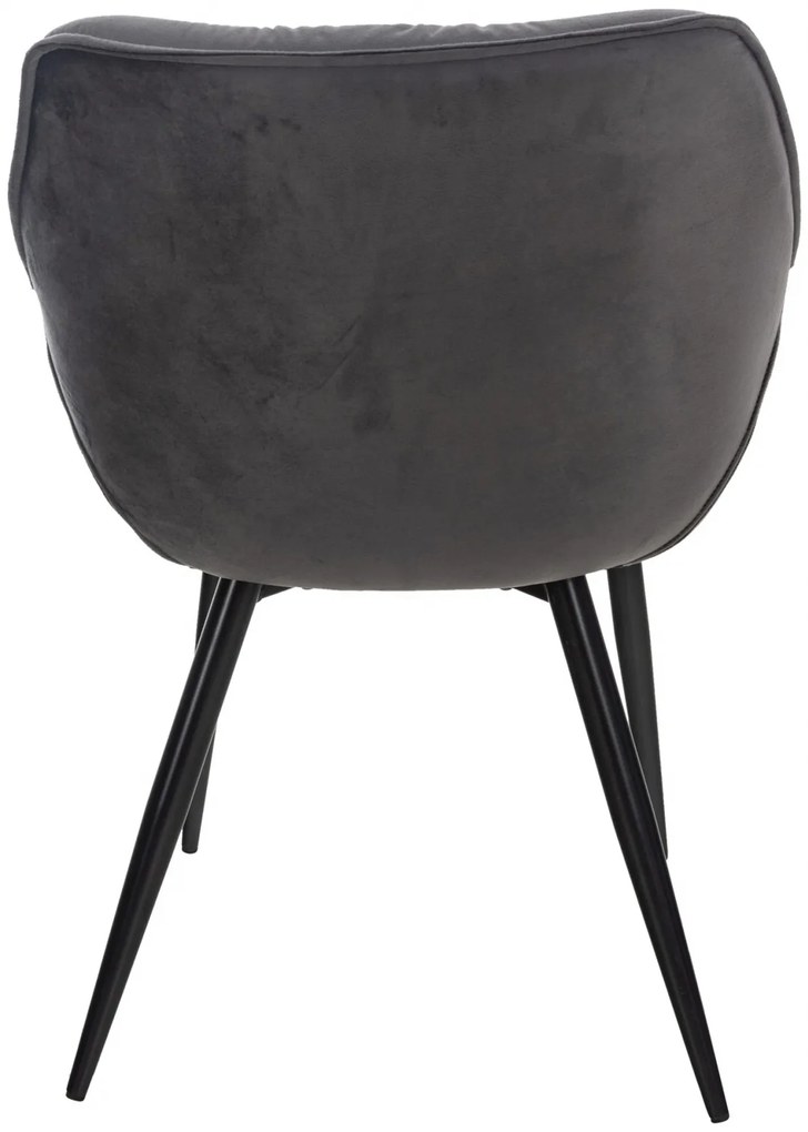 Stolička Tanna - zamat - Tmavo sivá