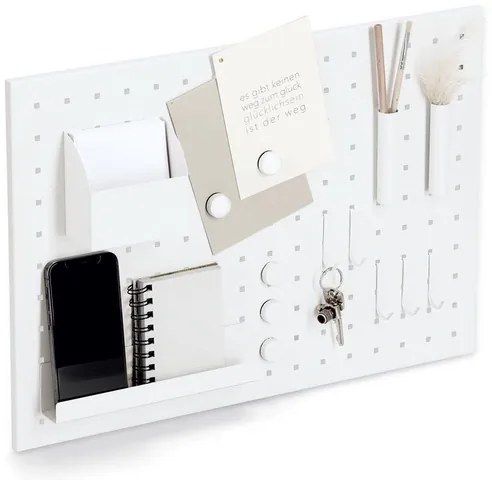 Zeller Present Magnetická tabuľa, biela, nástenka s príslušenstvom, 50 x 35 cm