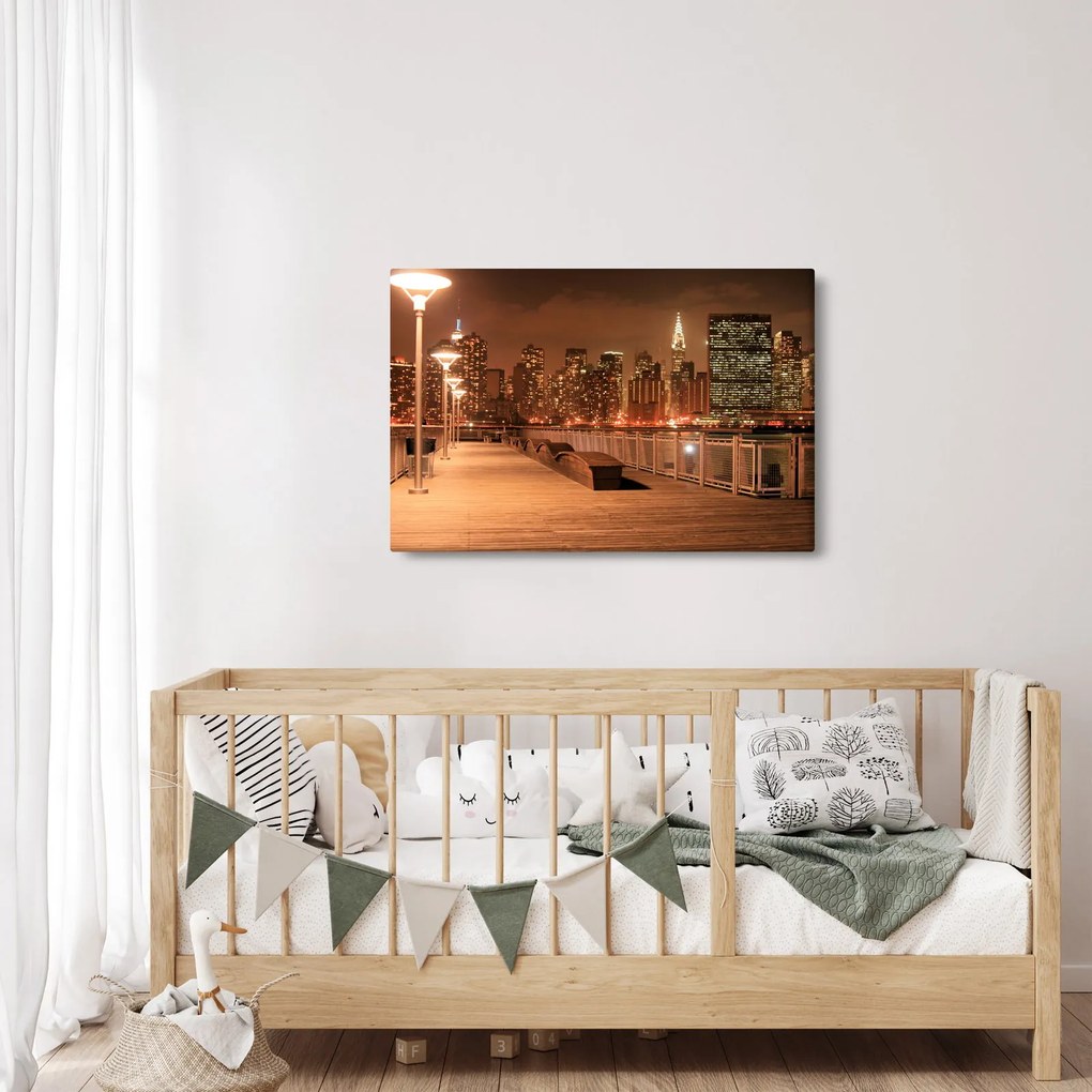Obraz - Nočné mesto (90x60 cm)