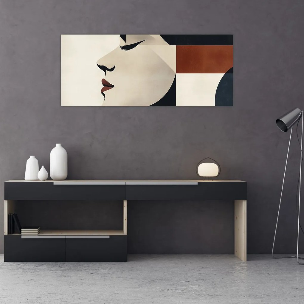 Obraz - Žena z profilu (120x50 cm)