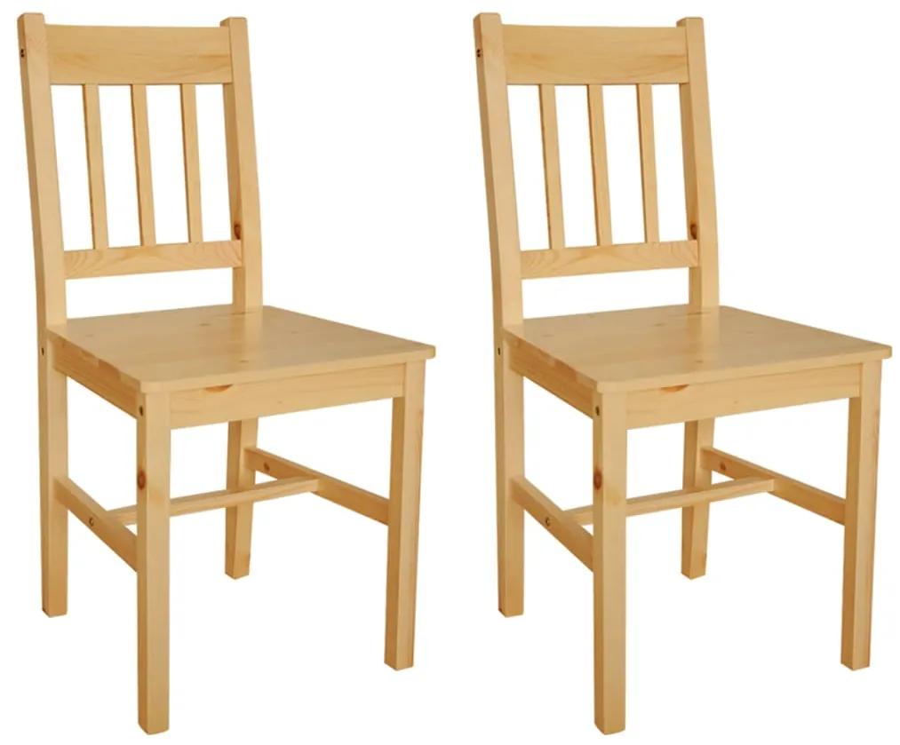 vidaXL Jedálenské stoličky 2 ks, borovicové drevo