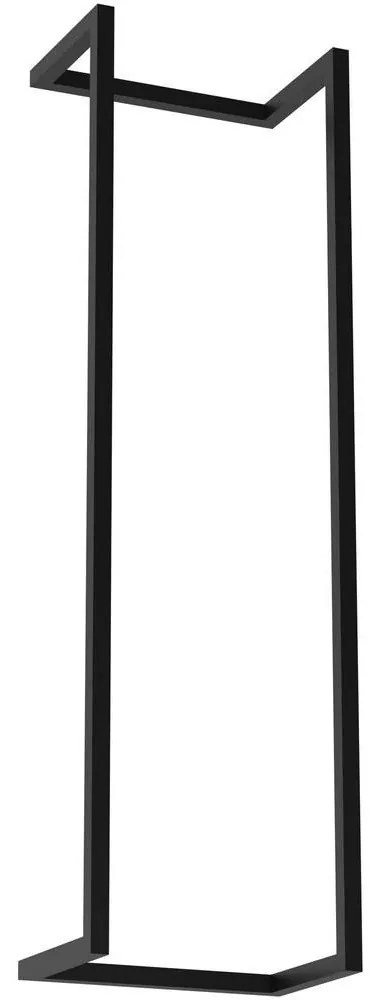 Nástenný držiak uterákov 78x23 cm čierna