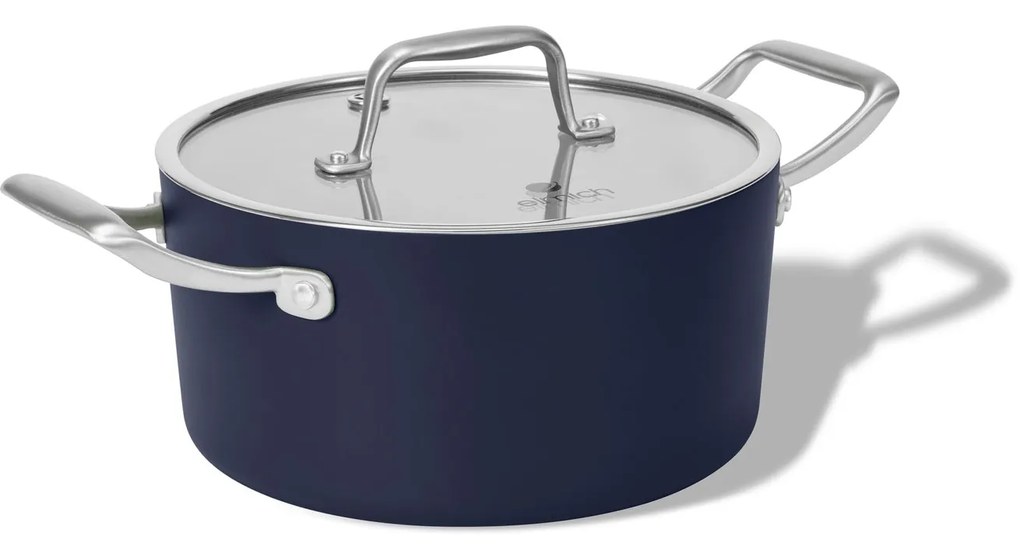 Elmich Nepriľnavý keramický hrniec Vital Ø 18 cm (2L) - tmavomodrý