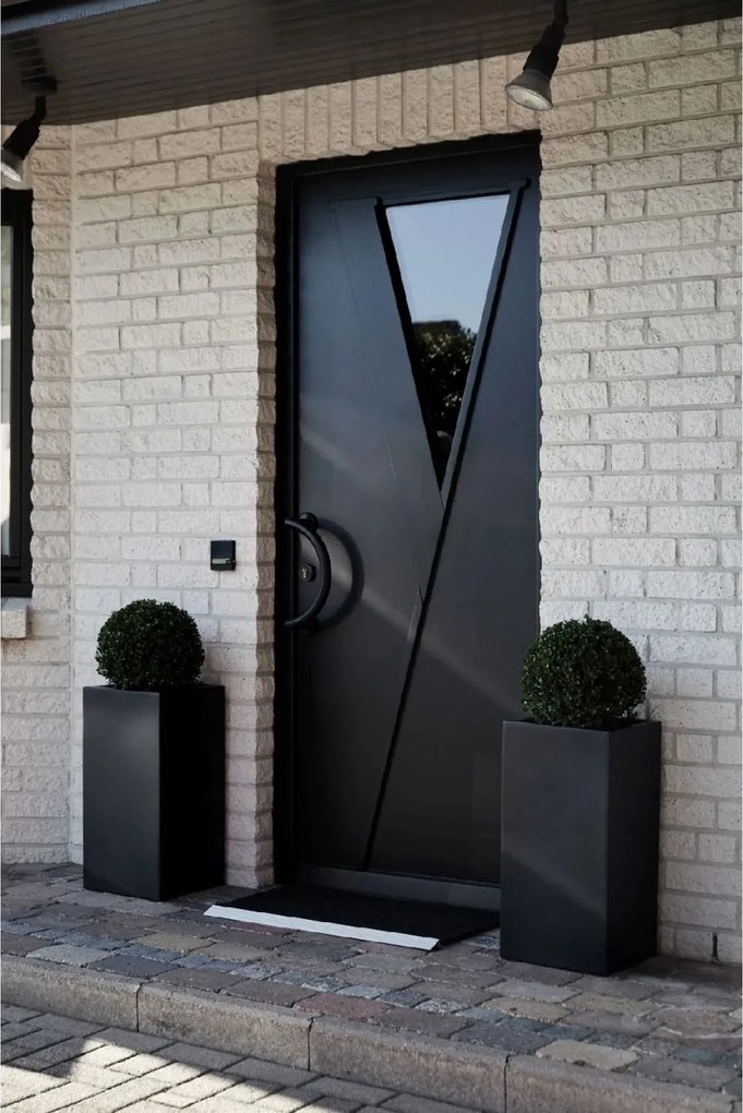 Kvetináč BLOCK, sklolaminát, výška 60 cm, antracit