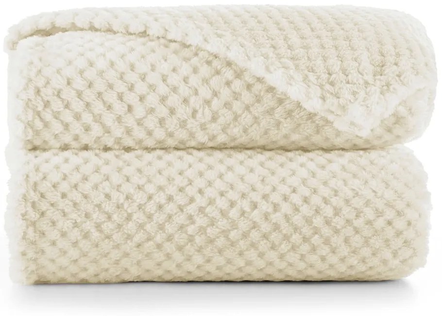 Béžová deka z mikrovlákna DecoKing Henry, 170 × 210 cm