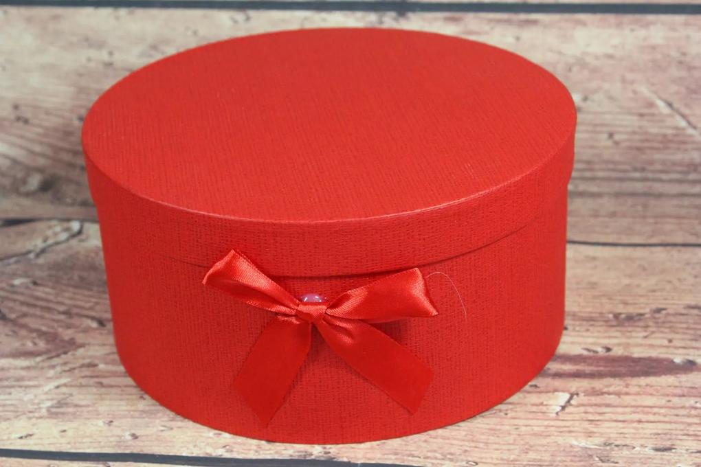 Ozdobná krabica - červená (p. 20,5 cm, v. 12 cm)