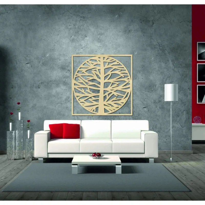 Obraz na stenu strom v ráme I SENTOP PR0372-A plywood tree of life