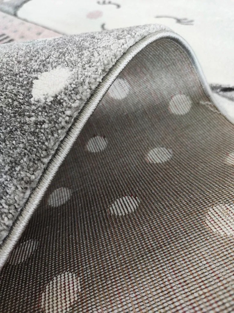 BE Koberec Smart Kids 22604 GREY – sivý obdĺžnikový Rozmer: 140x190 cm