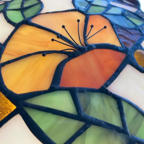 Tiffany svietidlo s retiazkami Ø42*60 LIVELY OVAL