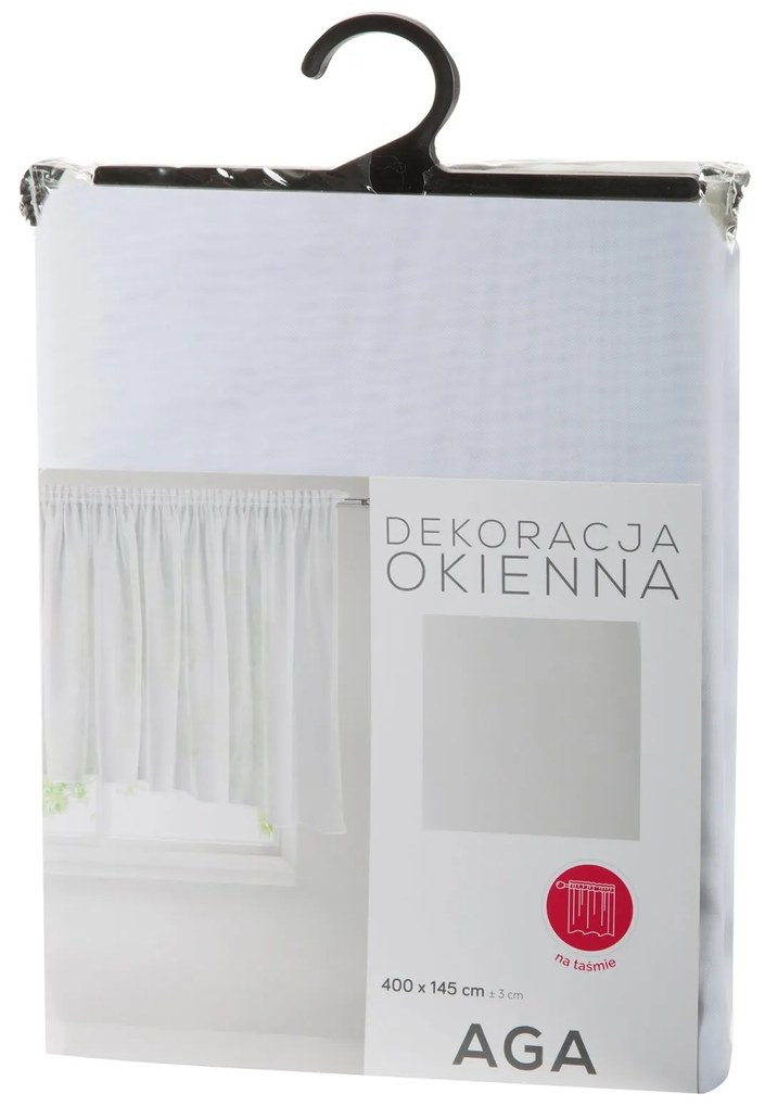 ZÁCLONA NA PÁSKE AGA3 400X145 CM BIELA