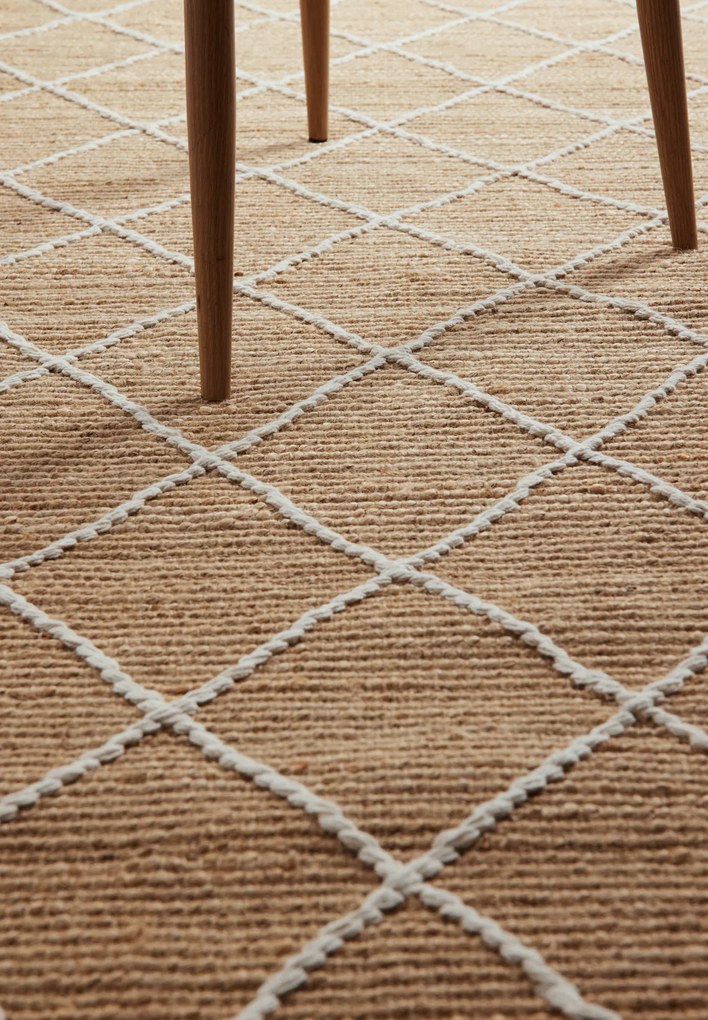 Kusový koberec Kunu 106208 Natural Gold White, 160x230, béžová, chodba / predsieň, Hanse Home