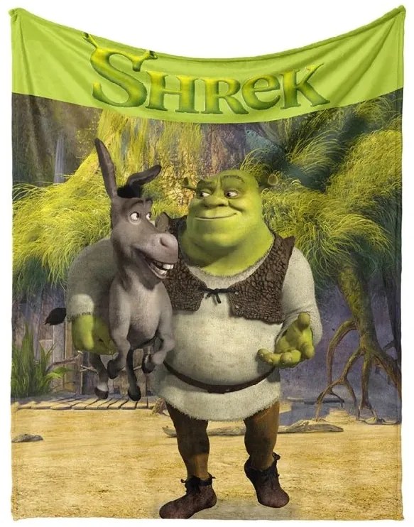 Detská deka Shrek a Oslík 130x160 cm