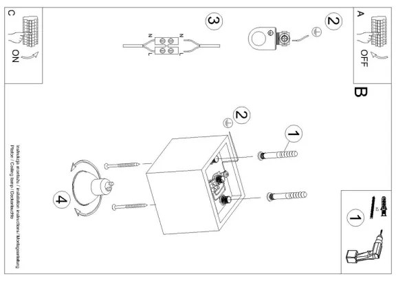 Sollux SL.0027 - Bodové svietidlo QUAD 1 1xGU10/10W/230V biela