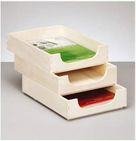 Drevený organizér na dokumenty, organizér FILE TRAY