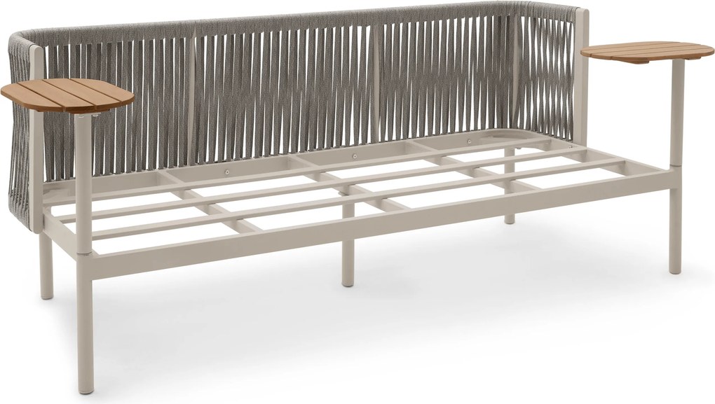 Záhradná pohovka s 2 otočnými stolíkmi