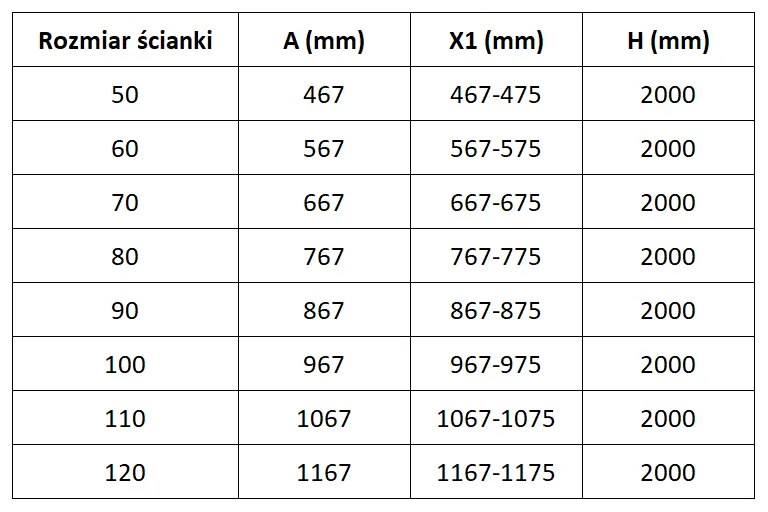 Mexen Lunar L sprchová stena ľavá 60 x 200 cm, 8 mm číre sklo, čierna matná, 830L-060-000-70-00-L