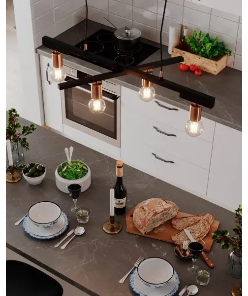 ByRydens 4201030-4002 - Závesný luster na lankách ZEONA 4xE27/5W/230V