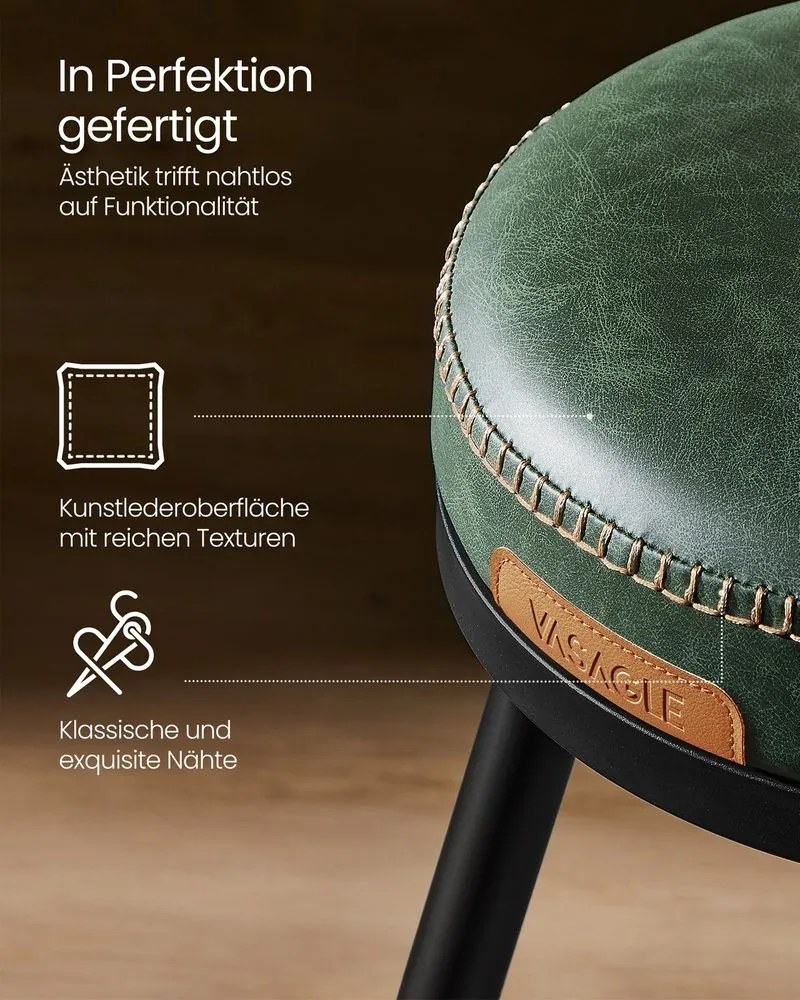 VASAGLE EKHO Collection - Sada 2 barových stoličiek s otočným operadlom LBC889 Farba: čierna