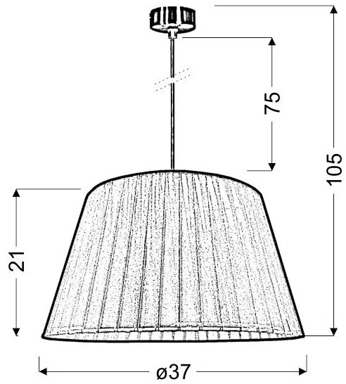 Luster na lanku TIZIANO 1xE27/60W/230V čierna