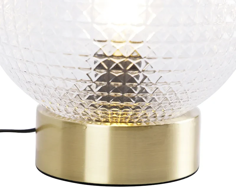 Mosadzná stolná lampa v štýle art deco - Sphere