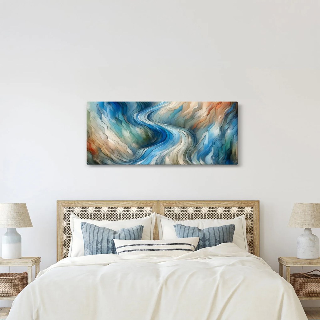 Obraz - Abstraktný prúd (120x50 cm)