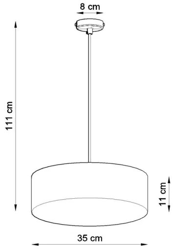 Luster na lanku ARENA 35 2xE27/60W/230V čierna
