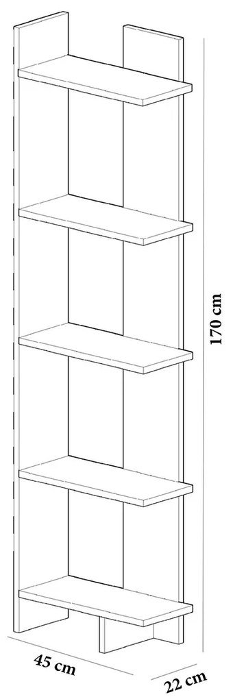 Knižnica Als Teak White
