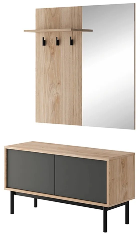 Predsieň, dub jaskson hickory/grafit, BERGEN BGD104