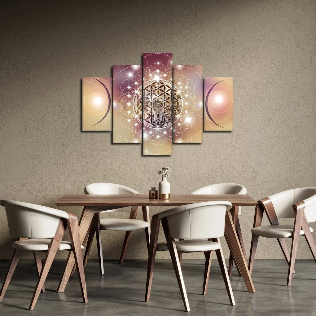 Obraz - Mandala s elementmi (150x105 cm)