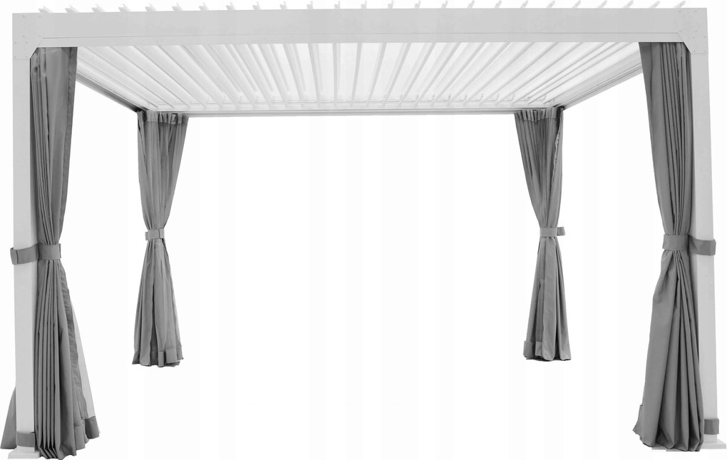 Altánok Záhradný pavilón Palma Konifera 394x304 cm biely