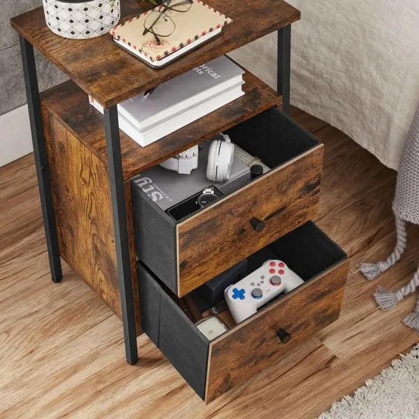 Nočný stolík ARIN hnedý/čierny