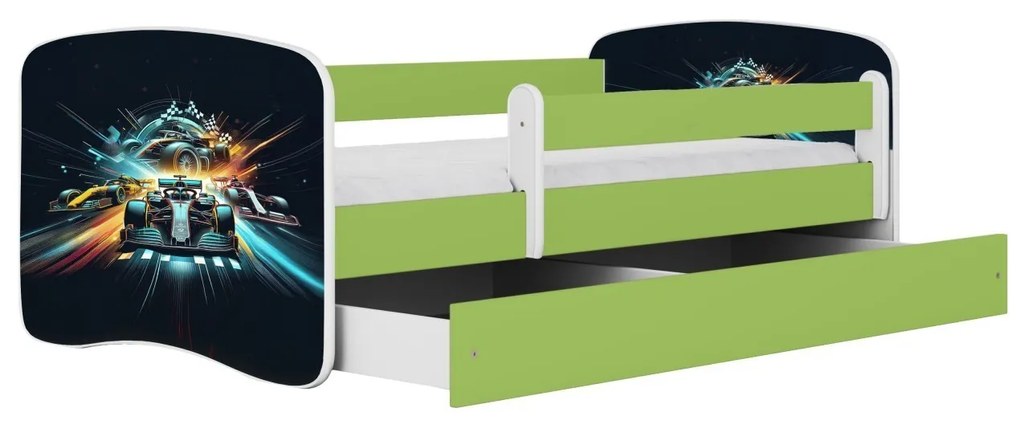 Dětská postel Babydreams race zelená