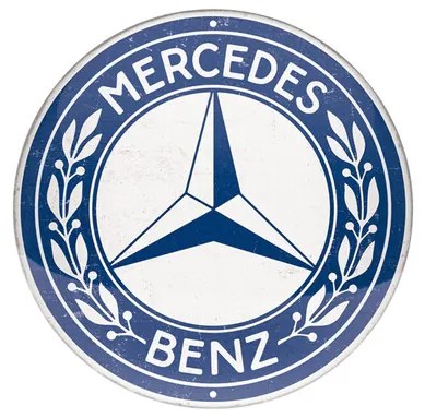 Plechová ceduľa Mercedes Benz