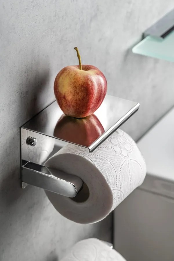 Sapho Sapho, Držiak toaletného papiera s poličkou, chróm, UN1197C