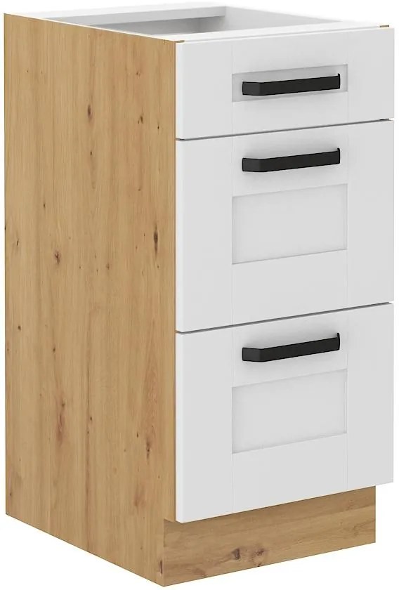 Horná kuchynská skrinka Lucid 40 D 3s BB (korpus: dub artisan + front: mdf biela). Vlastná spoľahlivá doprava až k Vám domov. 1134607