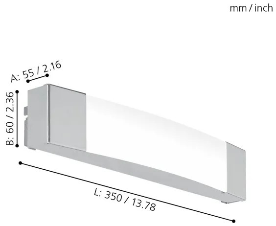Eglo 97718 - LED úpeľňové zrkadlové svietidlo SIDERNO LED/8,3W/230V IP44