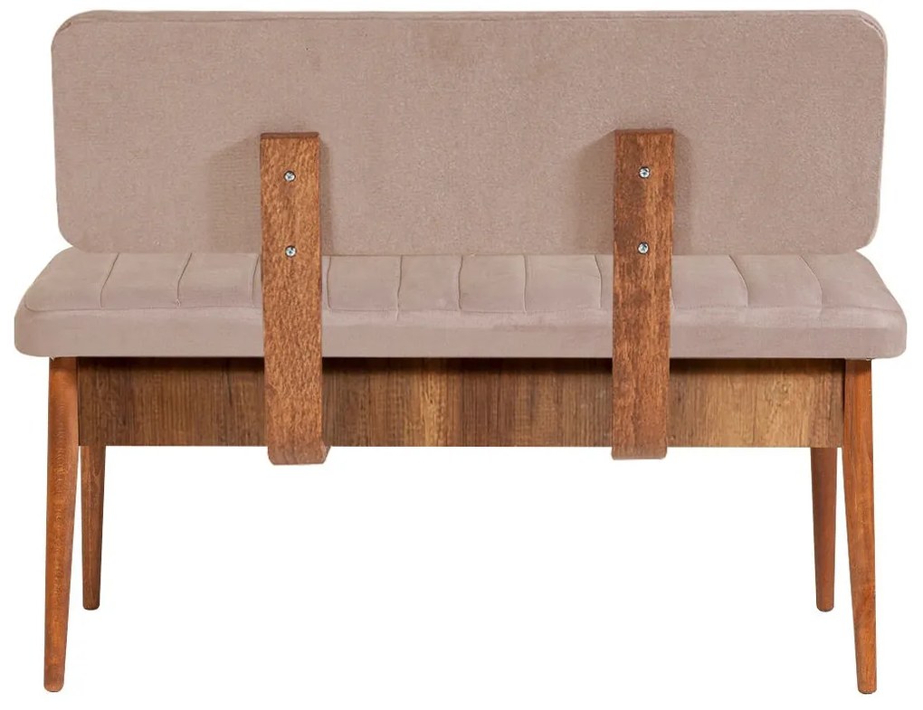 Lavica VINA s úložným priestorom 110 cm orech/béžová