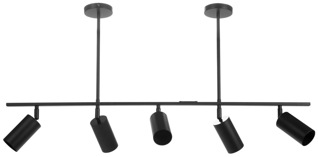 Toolight - Stropná lampa 5xGU10, APP210-3CPR, čierna, OSW-03400
